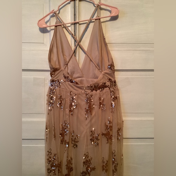 Dusty Rose Pink Maxi Dress w/ Sequins - Picture 5 of 5
